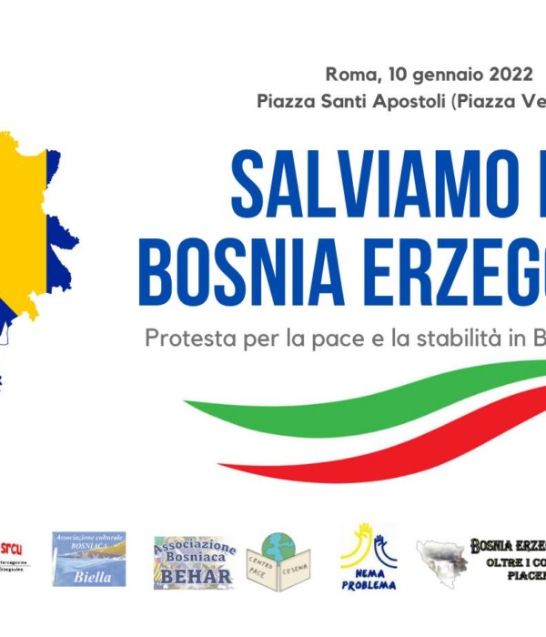 La manifestazione “Salviamo la Bosnia-Erzegovina”