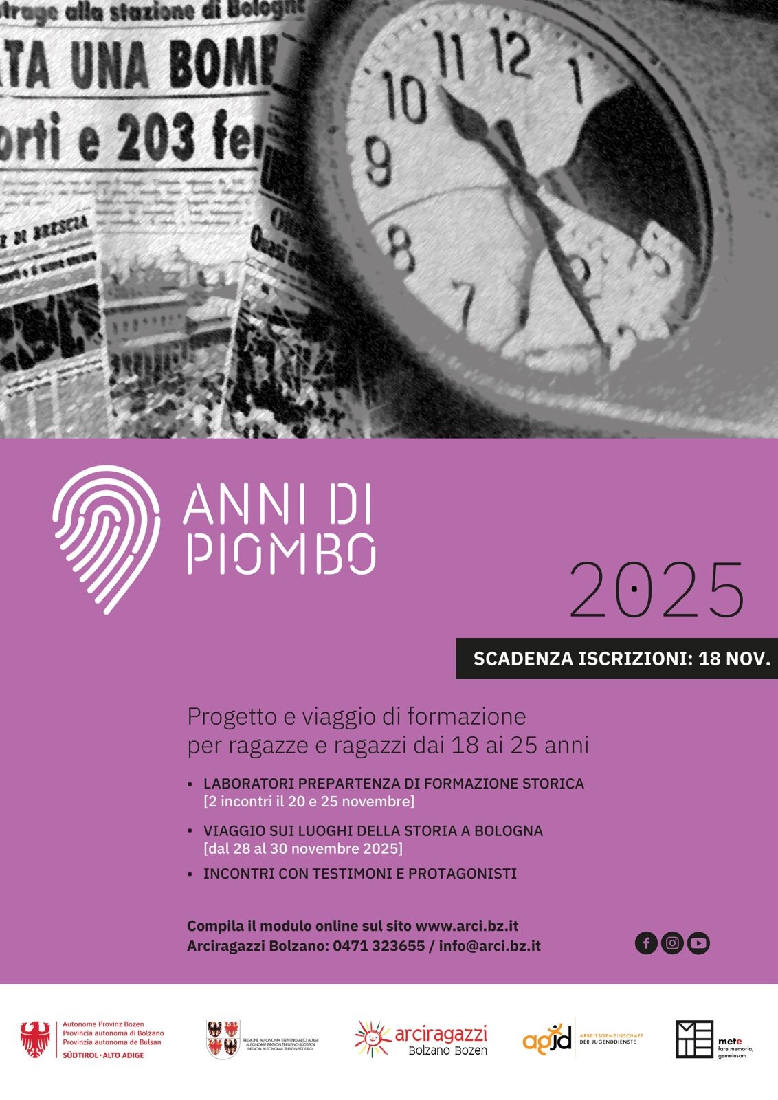 Anni di Piombo 2025 – Aperte le iscrizioni!