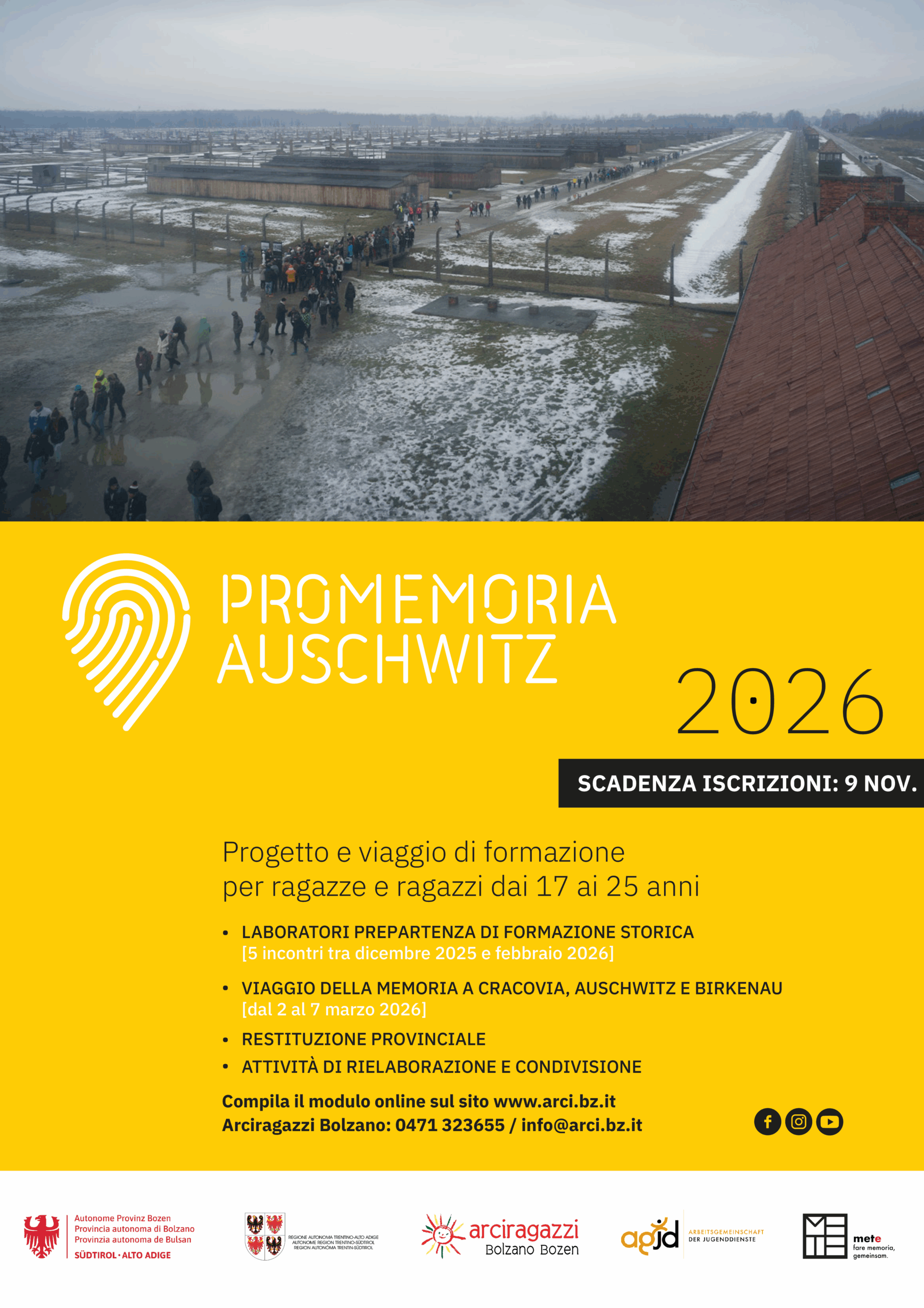Promemoria_Auschwitz.EU 2026  – Aperte le iscrizioni