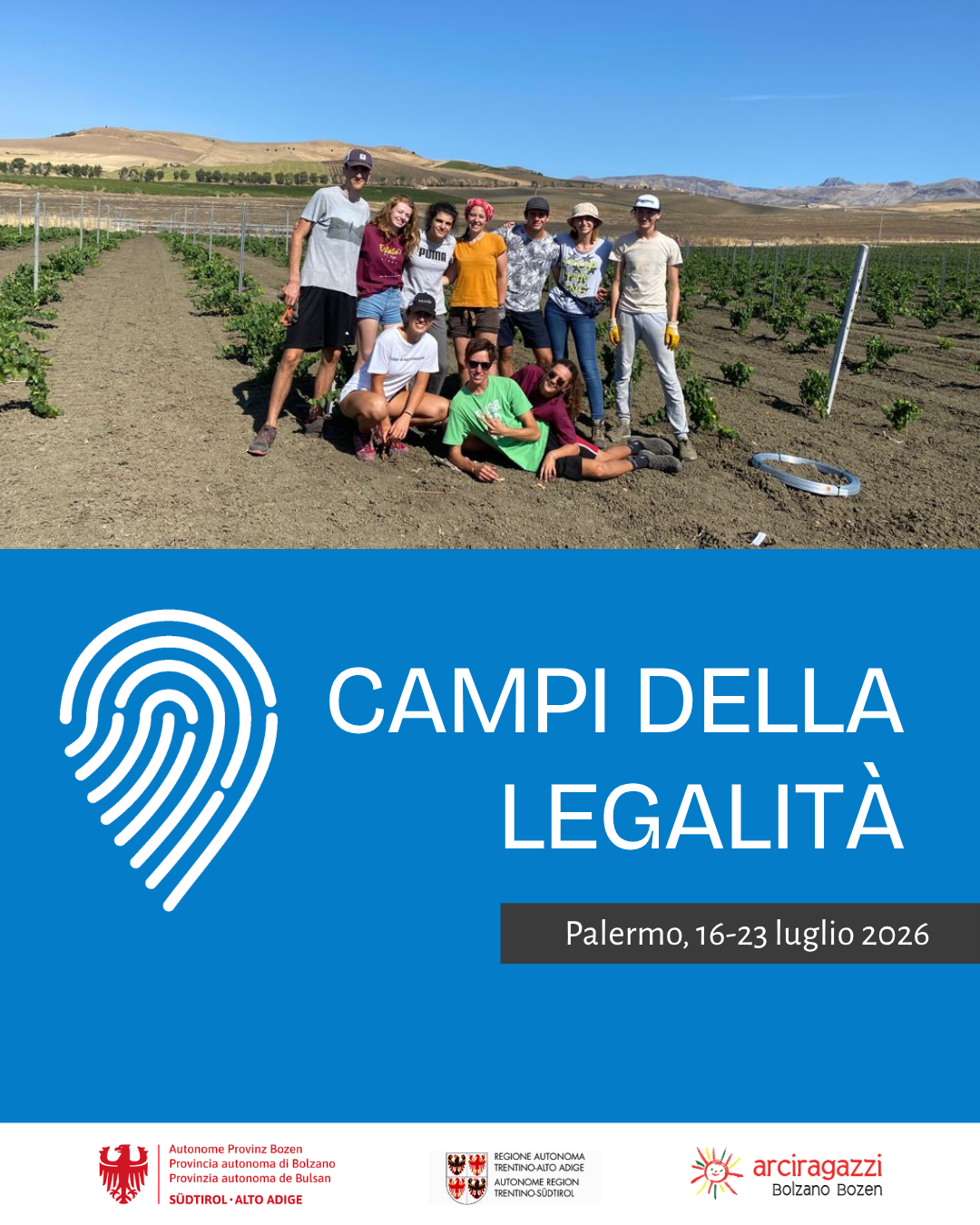 Campi della Legalità 2026 – Aperte le iscrizioni!
