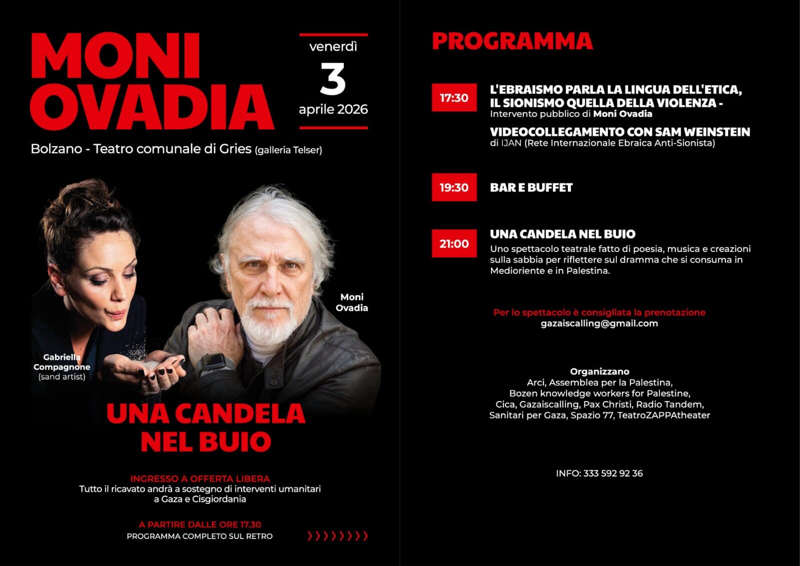 Moni Ovadia & Gabriella Compagnone – Una candela nel buio