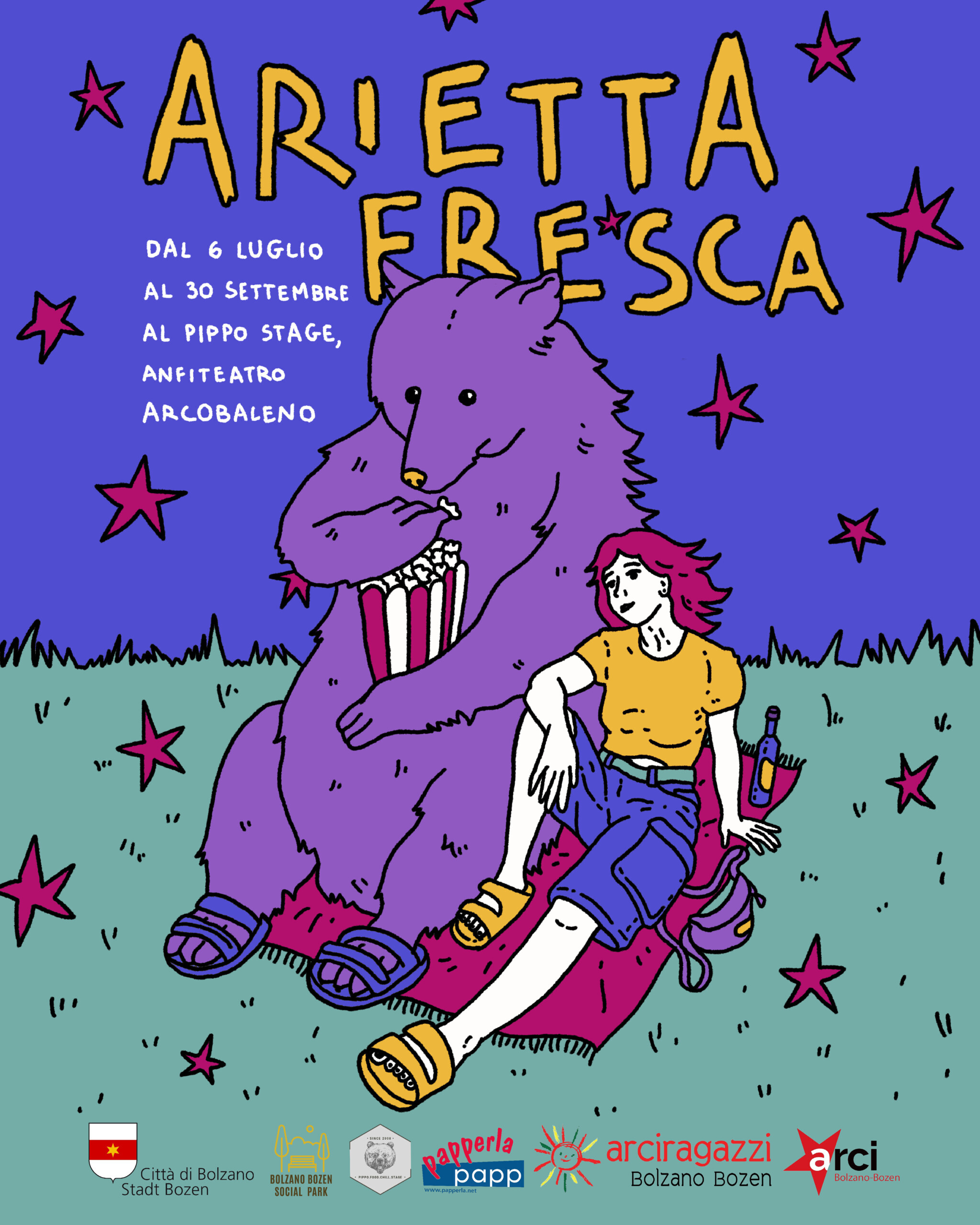 Arietta Fresca 2026: l’estate culturale di Bolzano prende vita al Pippo Foodchillstage