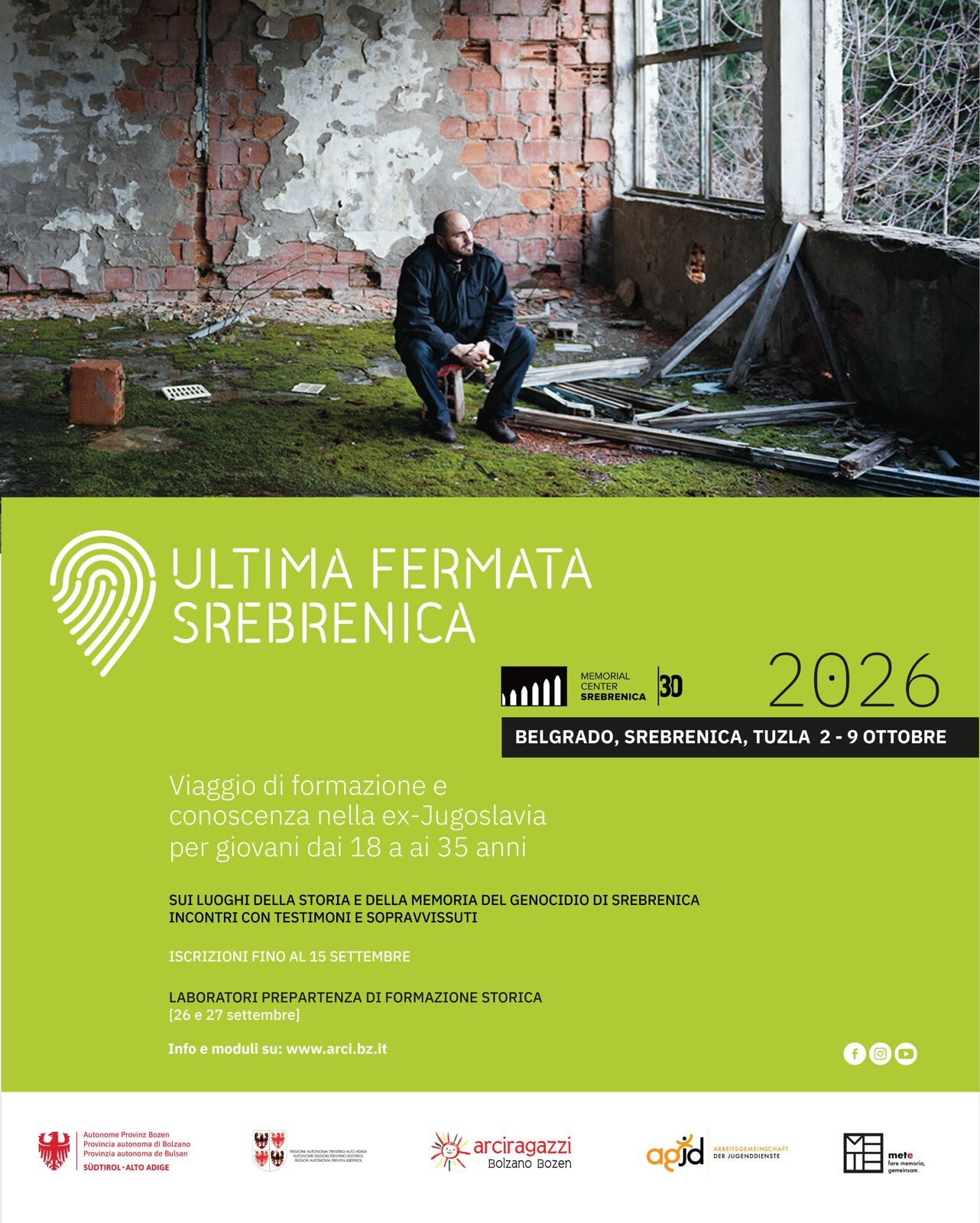 Ultima Fermata Srebrenica 2026 – Aperte le iscrizioni!
